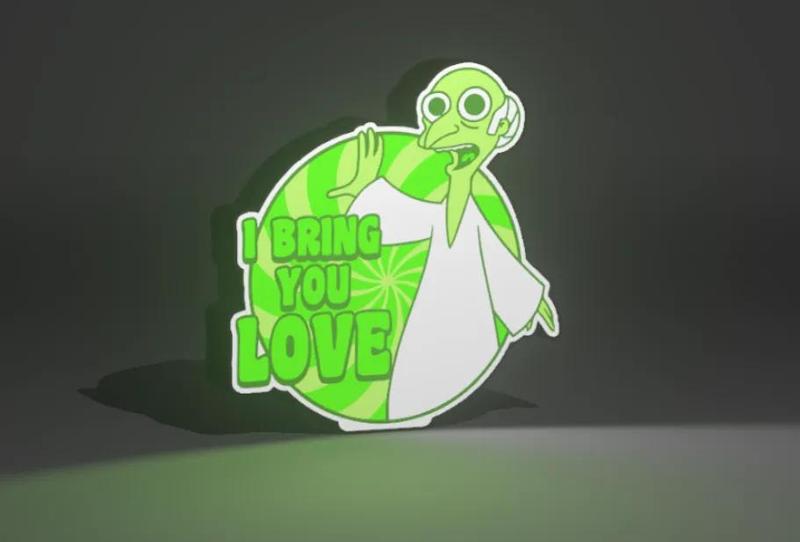 Lámpara LED 3D de Sr. Burns Los Simpson   