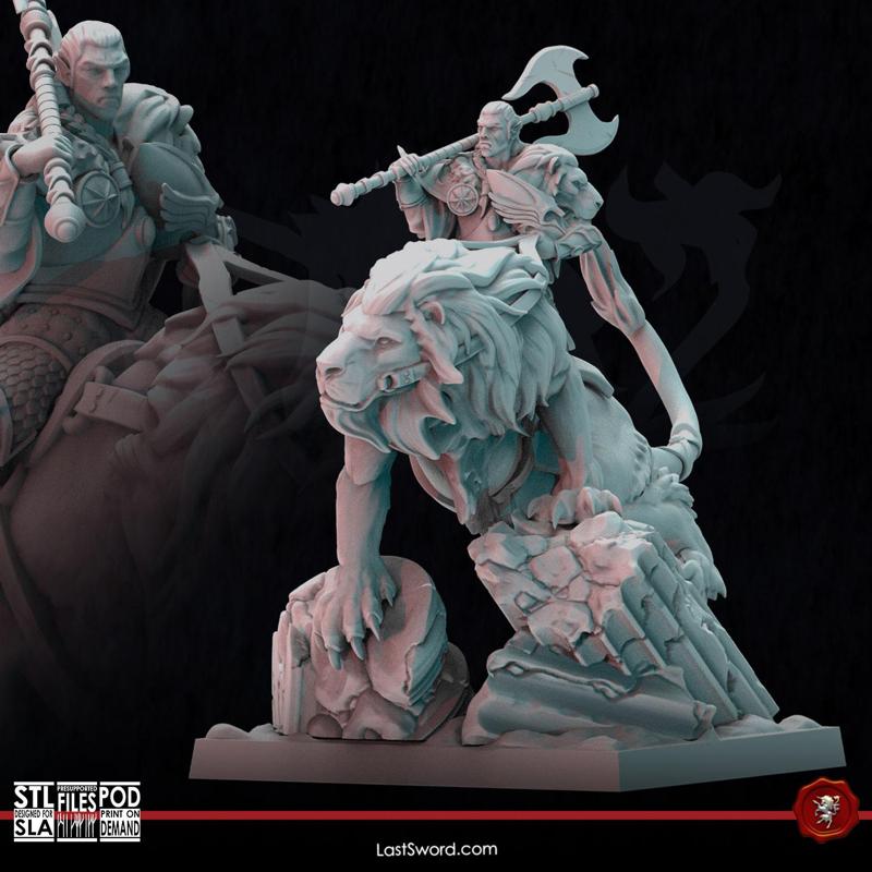 Elven Prince on Lion