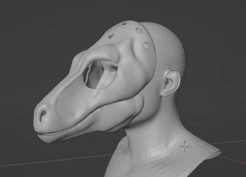 Semirealistic Raptor Mask Remix   