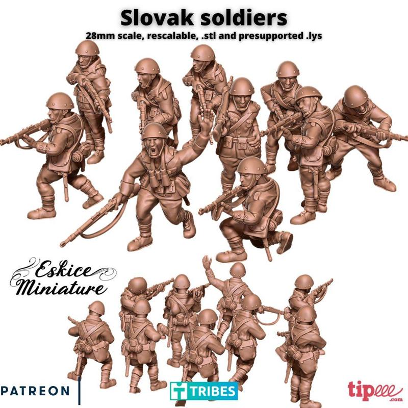 Slovak soldiers ww2 x10 - 28mm