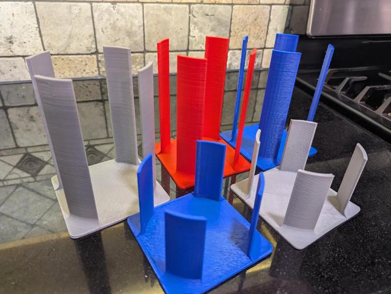 Round Tupperware Lid Organizer (4"-100mm), 2 heights included (75, 150mm)   