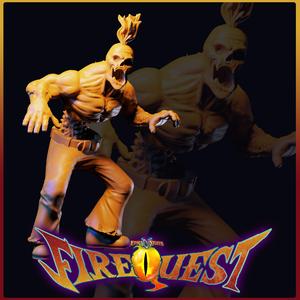 Undead Ghoulie, Fire Quest Miniature/Statue - Pre-Supported