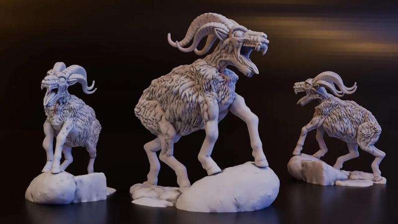 Sangzor Giant Mountain Goat (DND / TTRPG)   