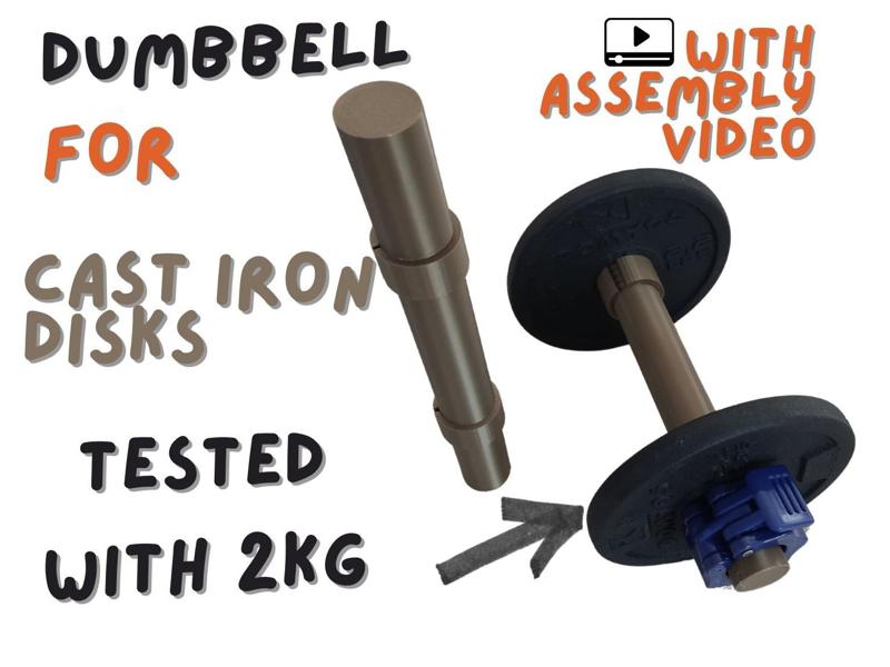 Disc dumbbell with 28mm hole
