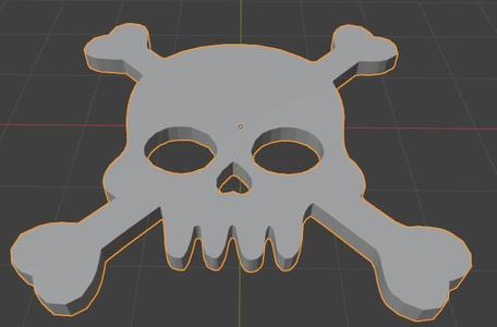 skull n cross bones silhouette