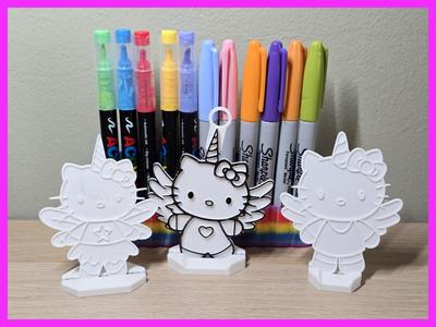 Hello Kitty Fairy Unicorn Diy Coloring No Ams Fun