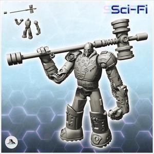 Ozdarr combat robot (34) - Future Sci-Fi SF Post apocalyptic Tabletop Scifi Wargaming Planetary exploration RPG