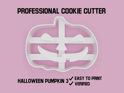 Halloween pumpkin 3 cookie cutter