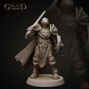 Knight Sword and Shield - Modular Head