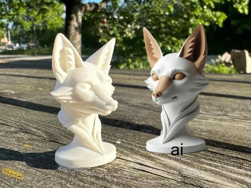 Fox Guardian – Minimalist Animal Sculpture   