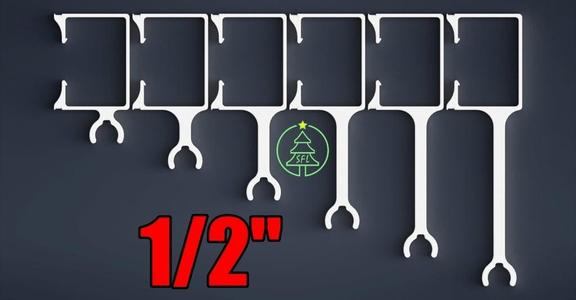 1/2" Side PVC Pipe 3"x2" Downspout Mount Hidden Zip Tie with Wire Channel