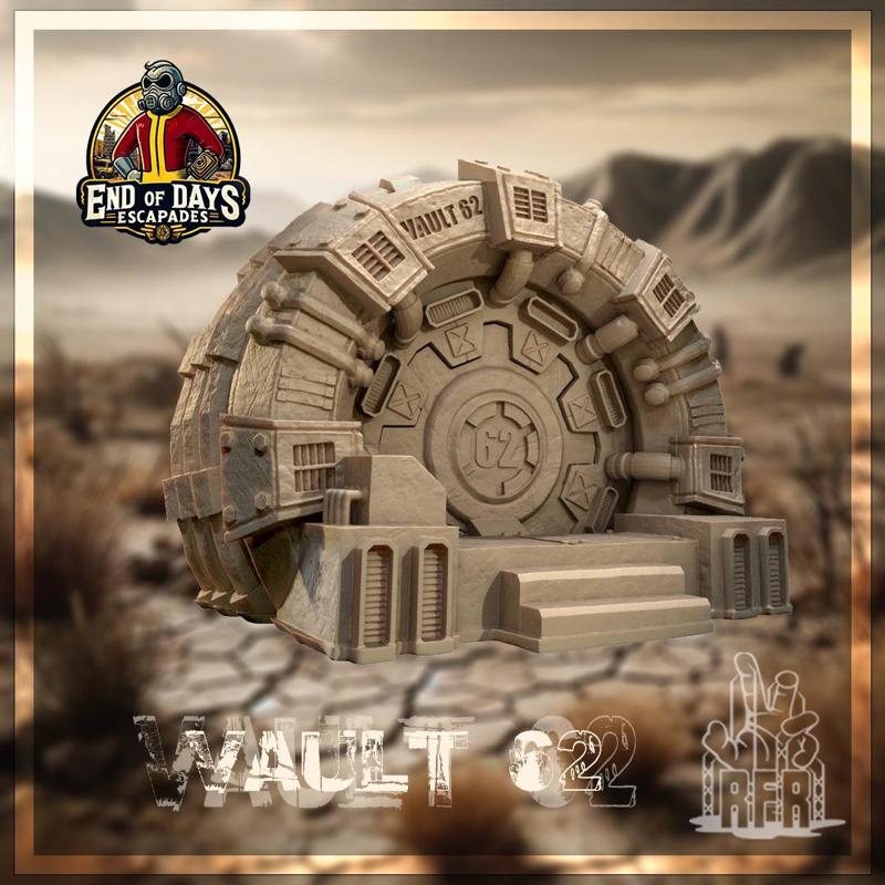 Vault 62 - Tabletop scatter miniature (Pre-Supported)