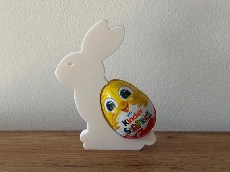 Easter Kinder bunny with ears up
