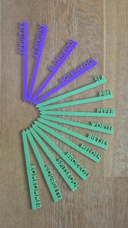 Moestuin labels / Plant markers/stakes/labels/tags (Dutch)   