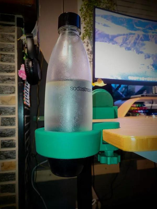 SodaStream bottle holder desk clamp   