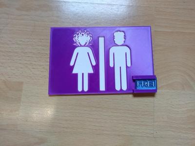 Halloween Monster Restroom Sign   