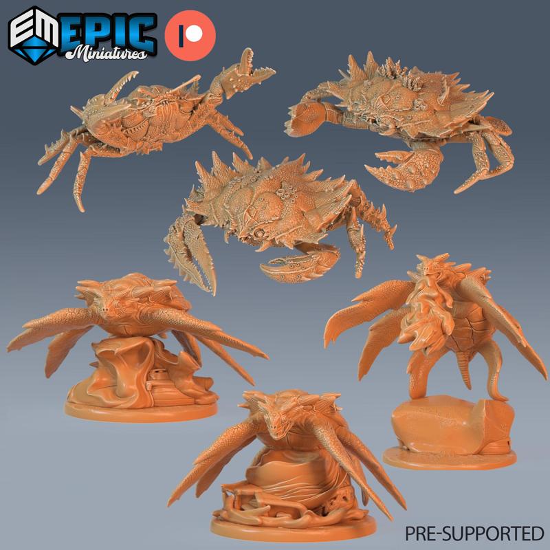 Giant Crab & Sea Turtle Team / Water Beast / Claw Hugger / Black Tortoise / Kaiju / Ocean Encounter