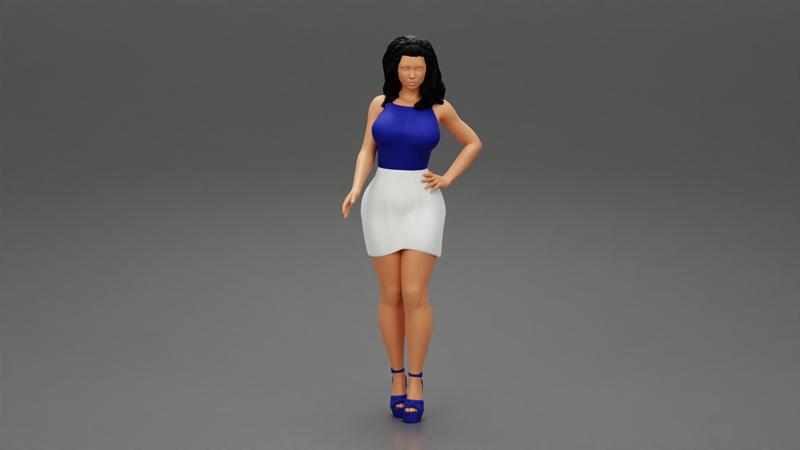 Sexy secretary Girl Wearing Skirt and Shirt
