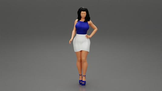 Sexy secretary Girl Wearing Skirt and Shirt