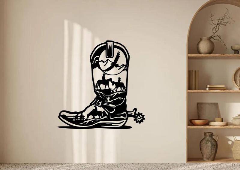 Cowboy boot wall art   