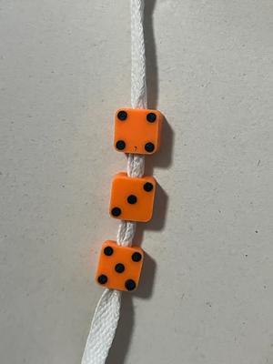 Dice-Inspired Shoe Lace Beads   