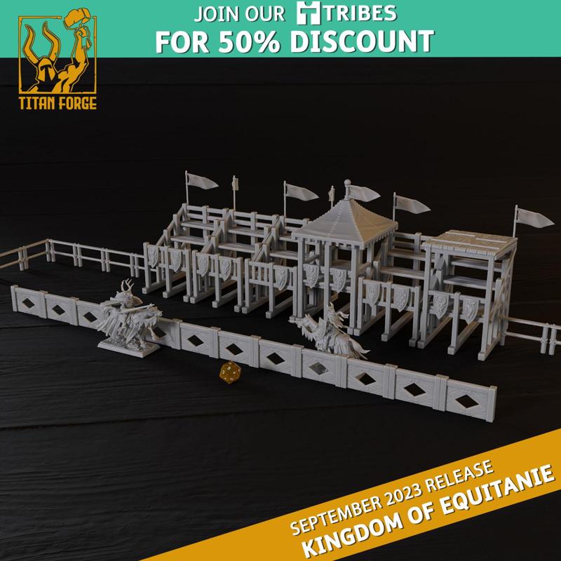 Terrain - Kingdom of Equitaine - Titan Forge Miniatures September 2023