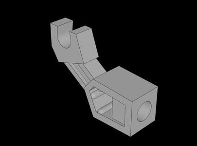 Lego Compatible (53989.dat) Minifig Mechanical Arm with Clip and Rod Hole with Thin Forearm   