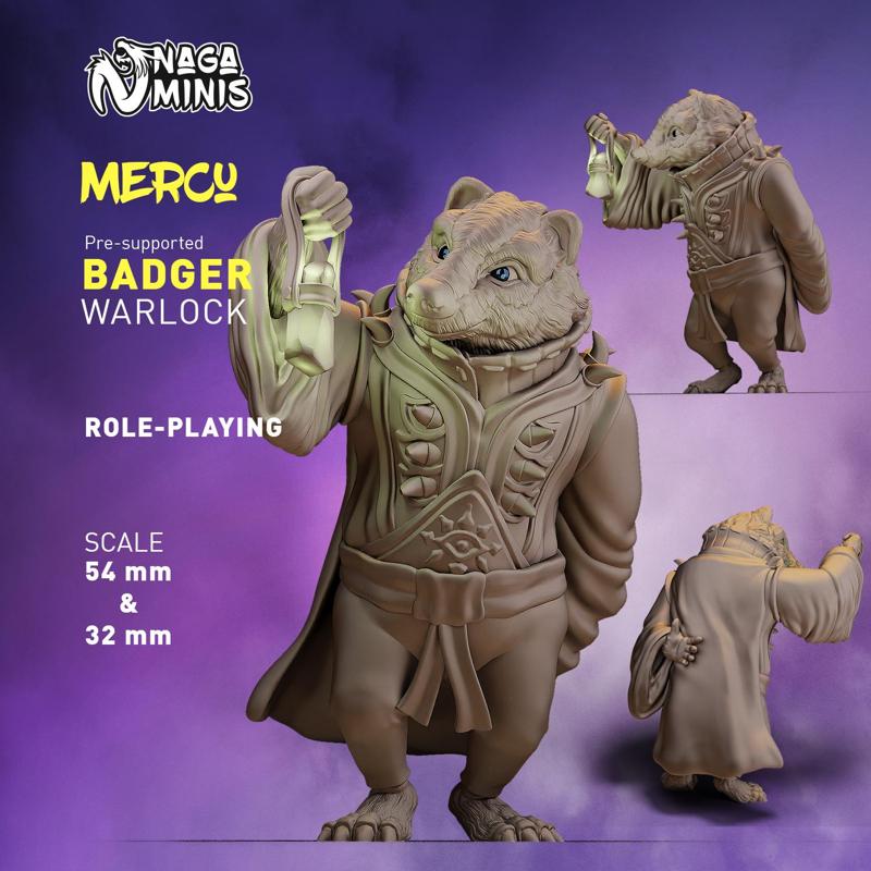 RP (Pre-supported) Badger Folk Warlock