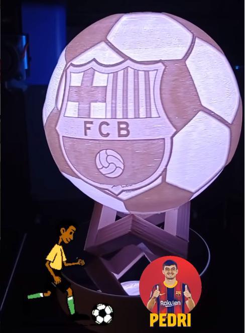 Real club Barcelona "Barça" ball lamp with Pedri