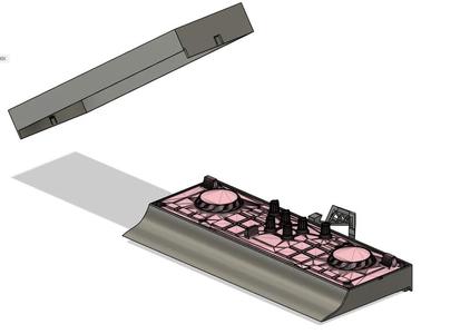 DJControl Mixer with a protective case, aphone holder and a case   