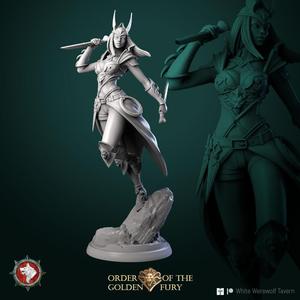 Narcissa the assassin 32mm and 75mm pre-supported