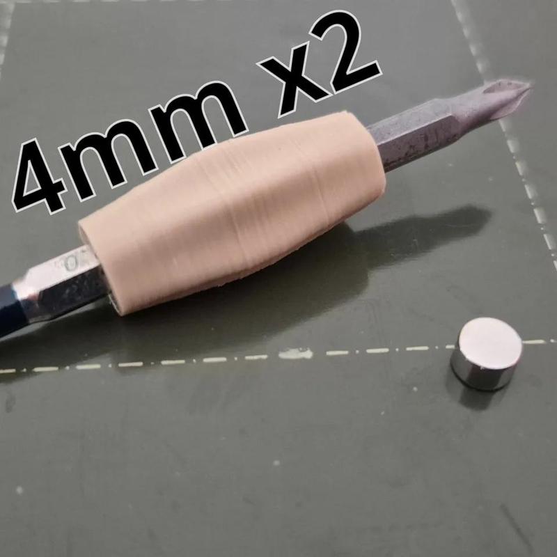 Mini Double 4mm Bits Holder with Magnetic Lock – Ultra-Compact & Easy Print   