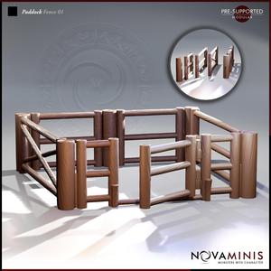 Paddock Fence 01 [Modular]