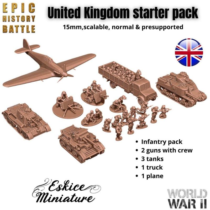 Starter united kingdom WW2 - 15mm for EHB