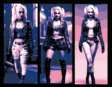 Another round of Crazy -  Harley Quinn from Batman's World - Set of 3 Bookmarks