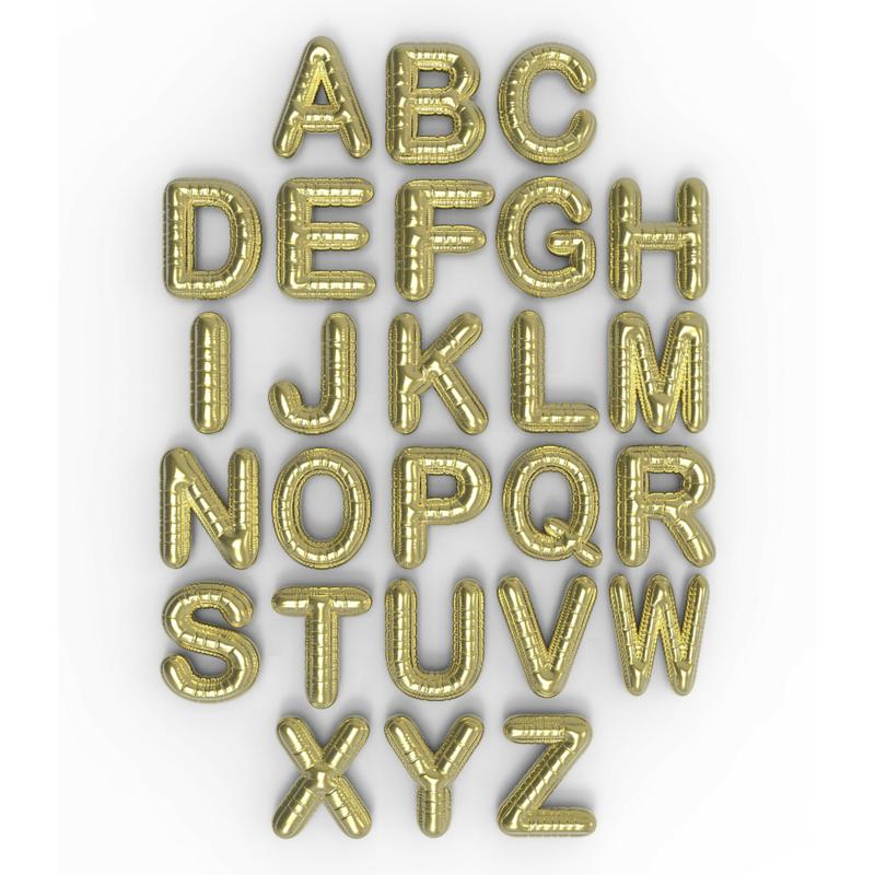 Inflated Balloon Effect Letters