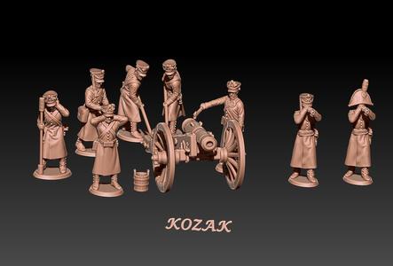 napoleonic russian foot artillery 1812-14 in greatcoats 
