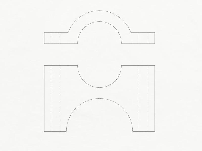 20mm pipe holder (screw fix)   