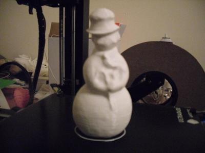3d scann of old outdoor snowman