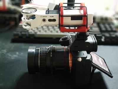 shock mount for zoom h1 microphone recorder, camera hotshoe