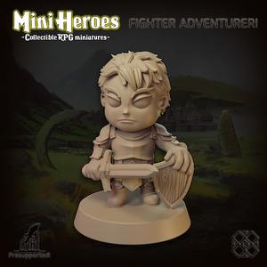 Mini Heroes - Collectible RPG Miniatures (Fighter, Warrior, Chibi)