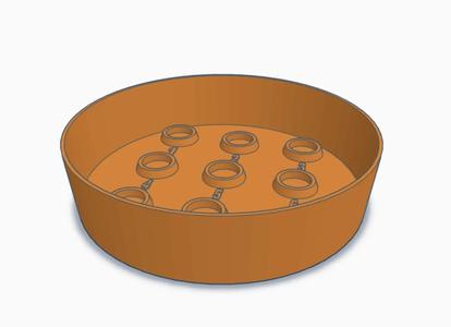 SEM pins/samples holder for JEOL SEMs - bottom for 85 mm Petri dish V3.1   