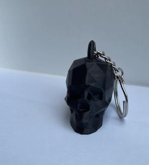 Polygon Skull keyring pendant