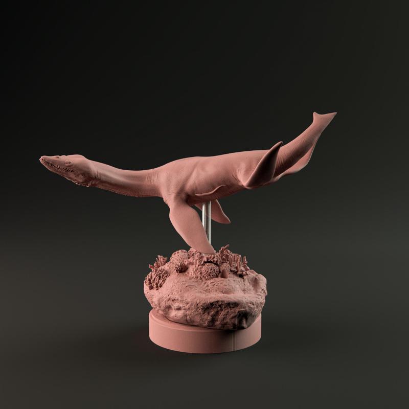 Rhomaleosaurus swimming 1-35 scale pre-supported marine reptile