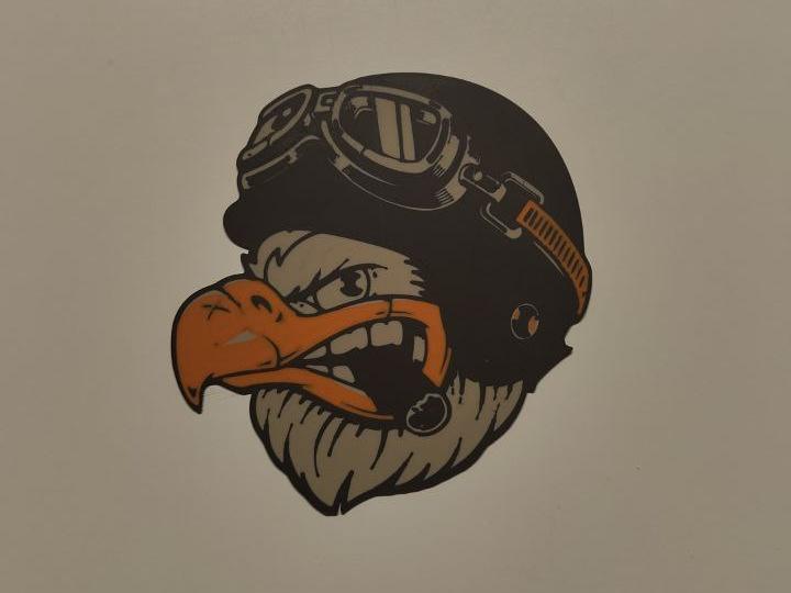 biker eagle wall art