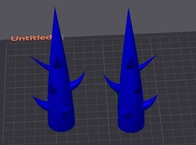 Rose Thorn Headset Horns   