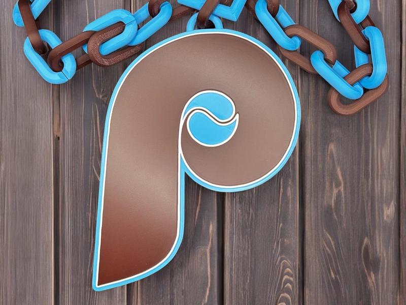 Phillies Oversized Retro Logo Chain