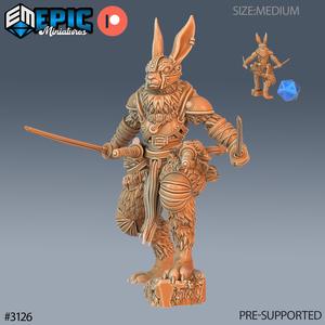 Rabbit Folk Blade Master Attack / Bunny Warrior / Rodent Fighter / Wild Animal Humanoid / Hare Army