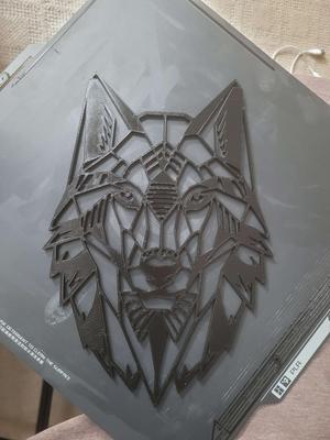 2D Wolf wall decoration