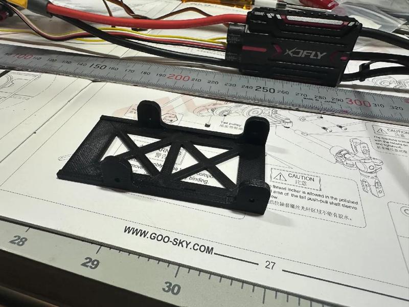 Goosky RS4 Venom XDFly 80 Amp ESC Mount   